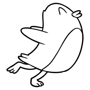 mutlu karikatür penguen vektör çizim