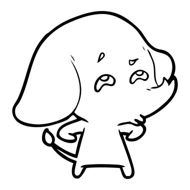 çizgi film fil hatırlamak vektör çizim