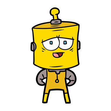 Çizgi film robotunun vektör çizimi