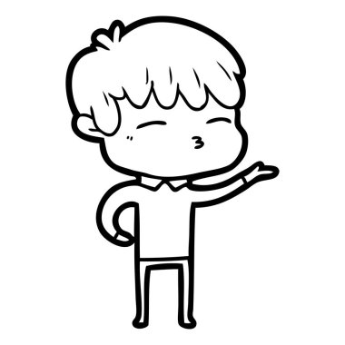 vektör çizim karikatür meraklı çocuk