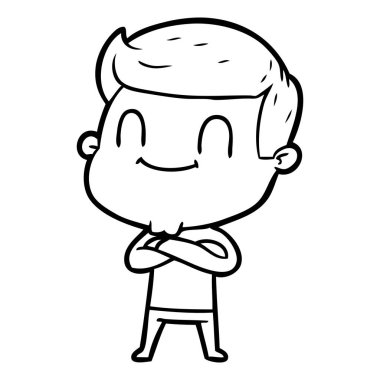 vektör çizim karikatür dostça adam