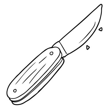 vektör çizim karikatür bıçak katlama