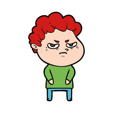 vektör çizim karikatür kızgın adam