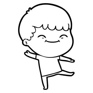 vektör çizim karikatür mutlu çocuk