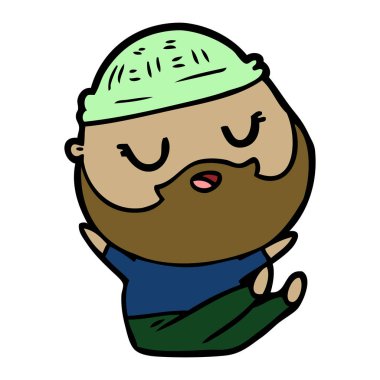 Sakallı çizgi film adamı.