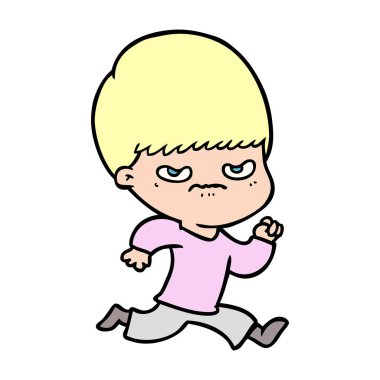 rahatsız çizgi film çocuk vektör çizim