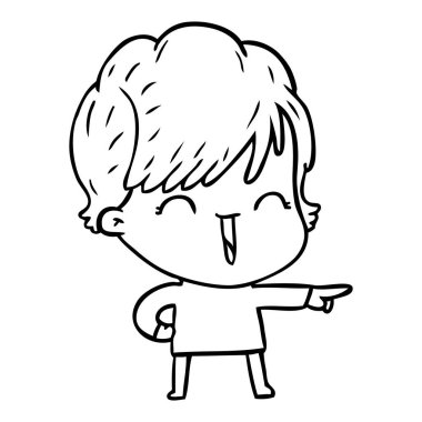  vektör çizim karikatür komik kadın