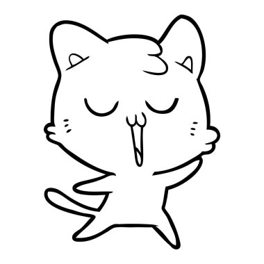  vektör çizim karikatür kedi şarkı