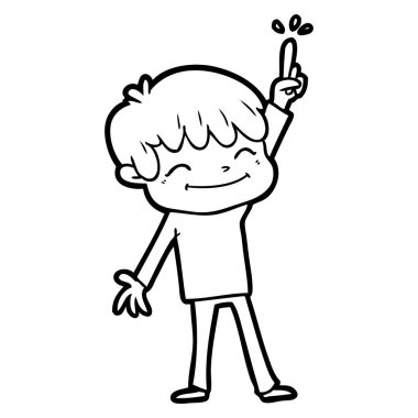 vektör çizim karikatür mutlu çocuk