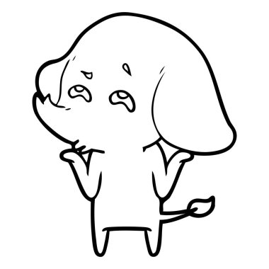 çizgi film fil hatırlamak vektör çizim