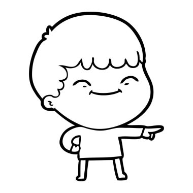 vektör çizim karikatür mutlu çocuk
