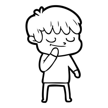 vektör çizim karikatür mutlu çocuk