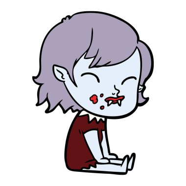 çizgi film vampir kız kanlı yanak