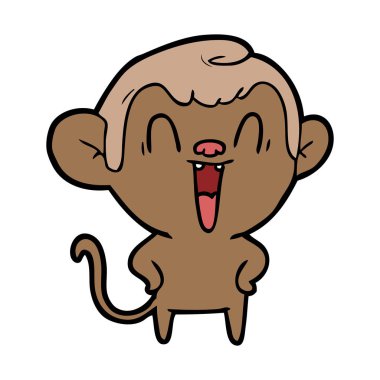  vektör çizim karikatür komik maymun