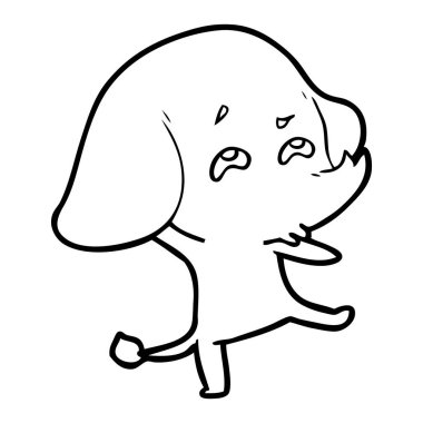 çizgi film fil hatırlamak vektör çizim