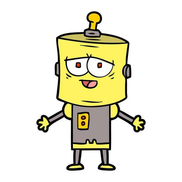 Ilustración Vectorial Del Robot Dibujos Animados — Archivo Imágenes Vectoriales