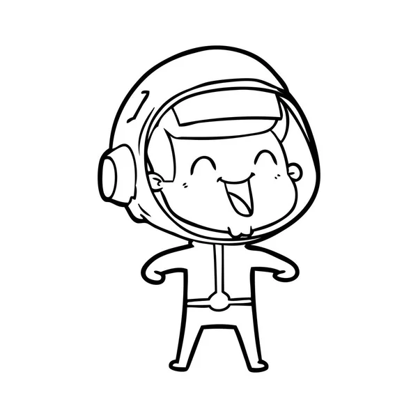 Vektorové Ilustrace Šťastný Karikatura Astronaut — Stockový vektor