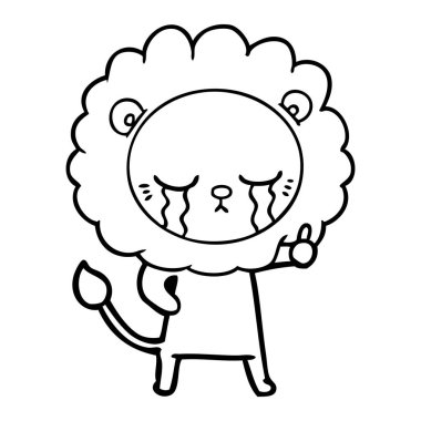 Çizgi film aslanının vektör çizimi