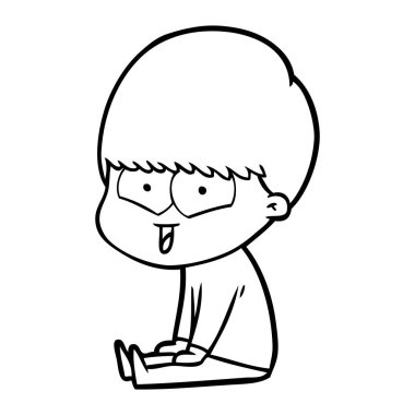 vektör çizim karikatür mutlu çocuk