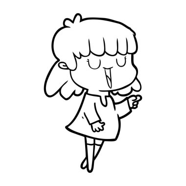  vektör çizim karikatür kadın gülüyor