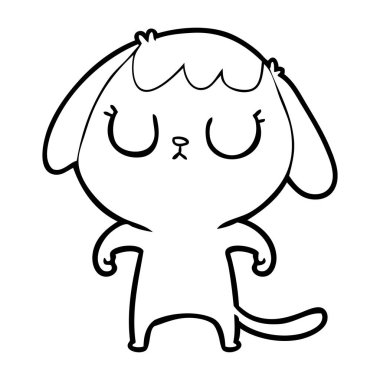 Çizgi film köpeğinin vektör çizimi