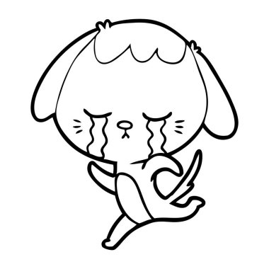 Çizgi film köpeğinin vektör çizimi