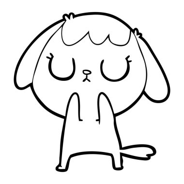 Çizgi film köpeğinin vektör çizimi