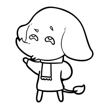 çizgi film fil hatırlamak vektör çizim