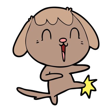 Çizgi film köpeğinin vektör çizimi