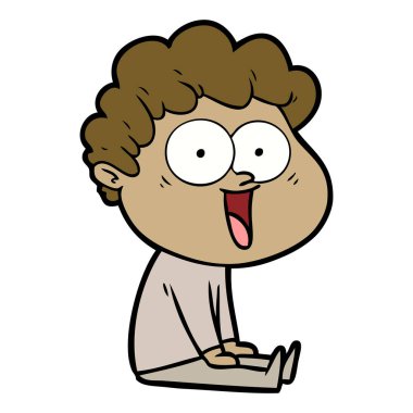 vektör çizim karikatür mutlu adam
