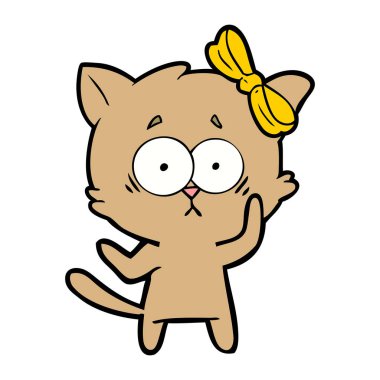 Çizgi film kedisinin vektör çizimi