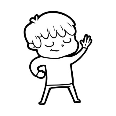 vektör çizim karikatür mutlu çocuk