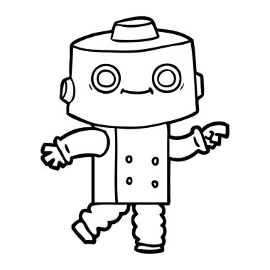 Çizgi film robotunun vektör çizimi