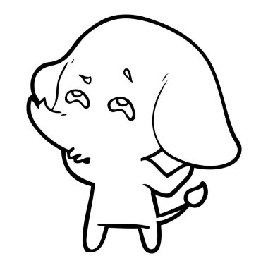 çizgi film fil hatırlamak vektör çizim