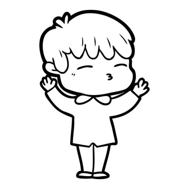 vektör çizim karikatür meraklı çocuk