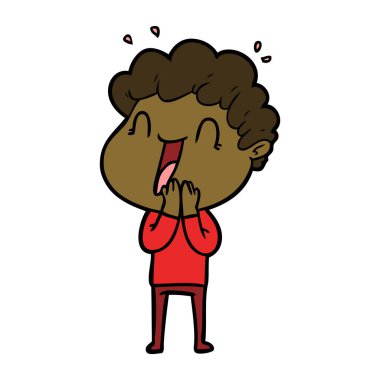 vektör çizim karikatür mutlu adam