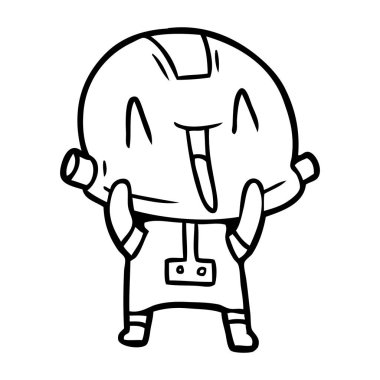 Çizgi film robotunun vektör çizimi