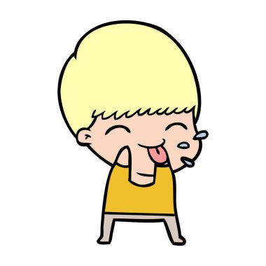 Çizgi film çocuğunun vektör çizimi