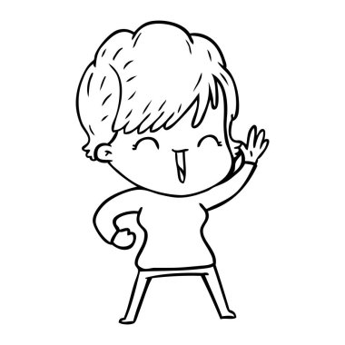  vektör çizim karikatür komik kadın