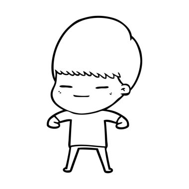 vektör çizim karikatür kendini beğenmiş çocuk