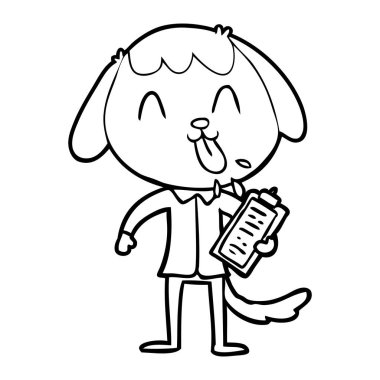 Çizgi film köpeğinin vektör çizimi