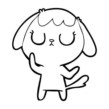 Çizgi film köpeğinin vektör çizimi