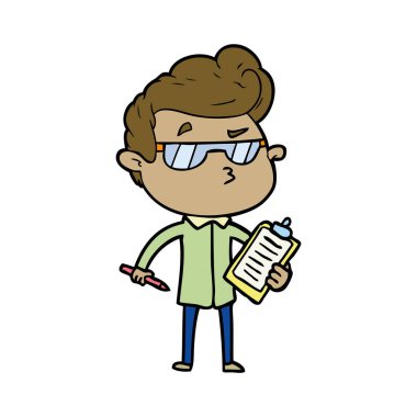  vektör çizim karikatür cool adam