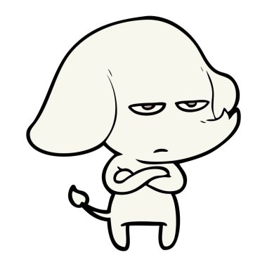 vektör çizim rahatsız çizgi fil