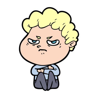 vektör çizim karikatür kızgın adam