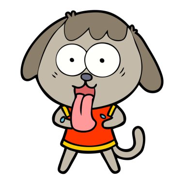 Çizgi film köpeğinin vektör çizimi