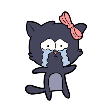 Çizgi film kedisinin vektör çizimi