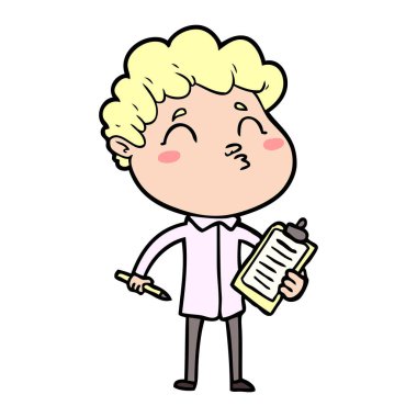 surat asmayı çizgi film adam vektör çizim