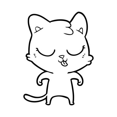 Çizgi film kedisinin vektör çizimi