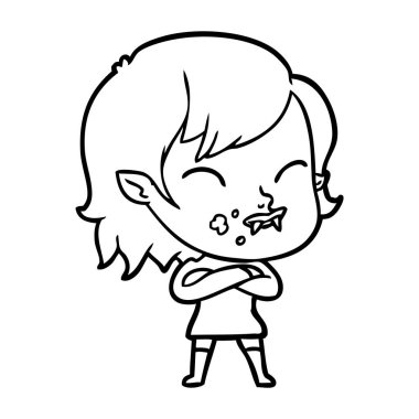 çizgi film vampir kız kanlı yanak